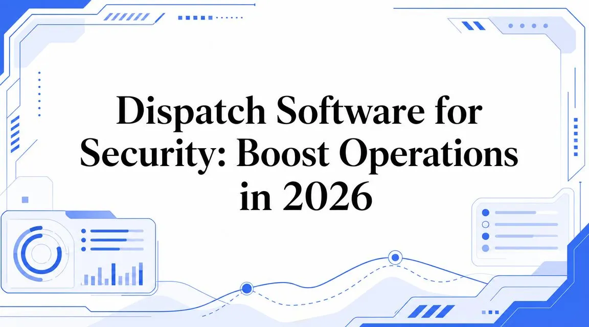 Dispatch Software for Security: Boost Operations in 2026