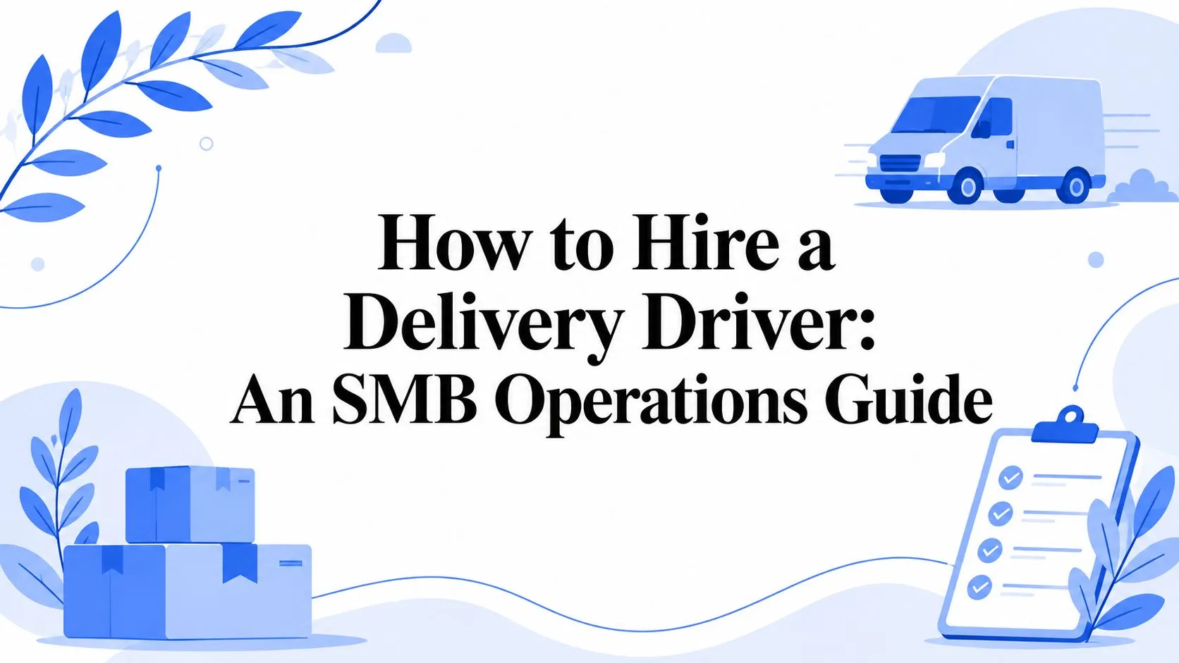 How to Hire a Delivery Driver: An SMB Operations Guide