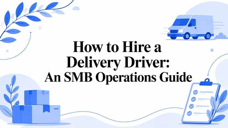 How to Hire a Delivery Driver: An SMB Operations Guide