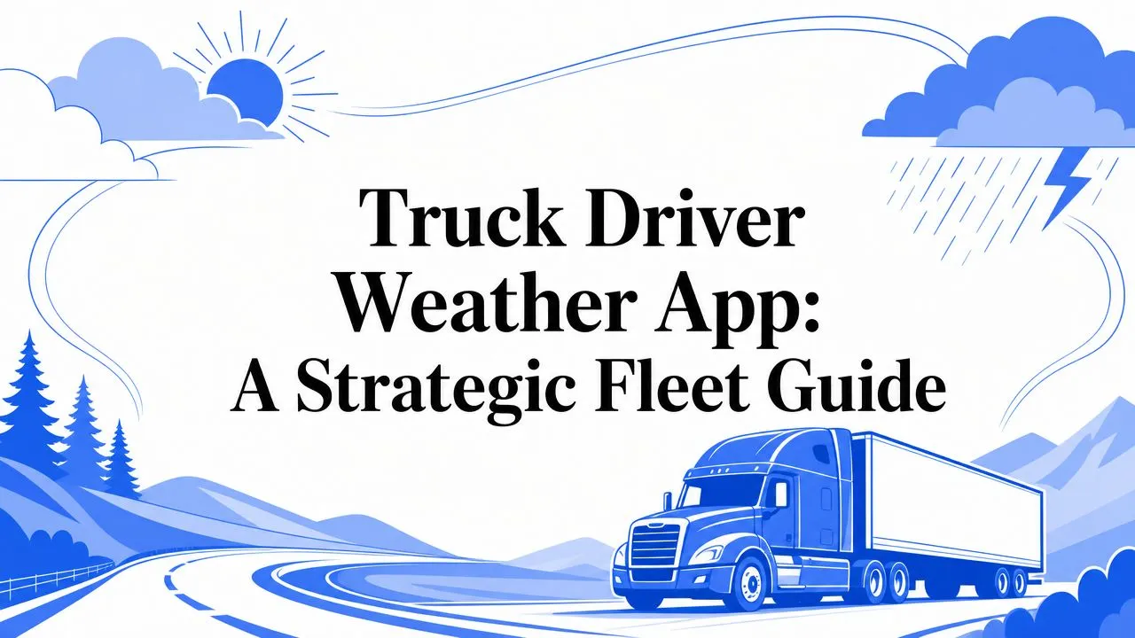 Truck Driver Weather App: A Strategic Fleet Guide